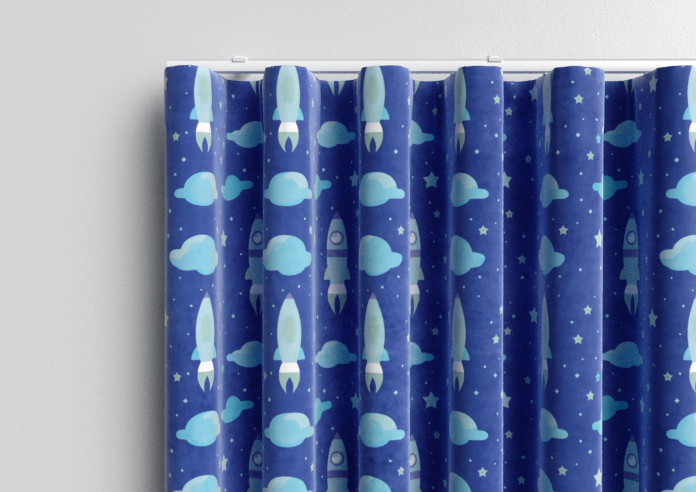 Blast Off, Blue Comet - Made to Measure Curtains - Image 13
